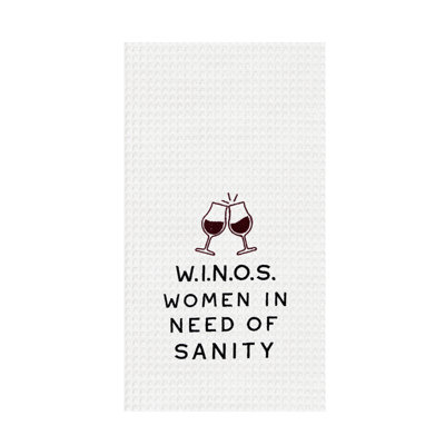 W.I.N.O.S Serviette brodée Fun Women