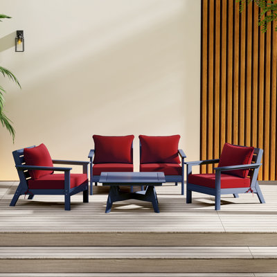 Ensemble de conversation à assise profonde 5 pièces