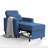 3-in-1 Convertible Accent Chair with Pillow, Adjustable Recline, Linen Fabric, Steel Frame-1568903379