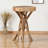Linea End Table in Natural Teak Wood