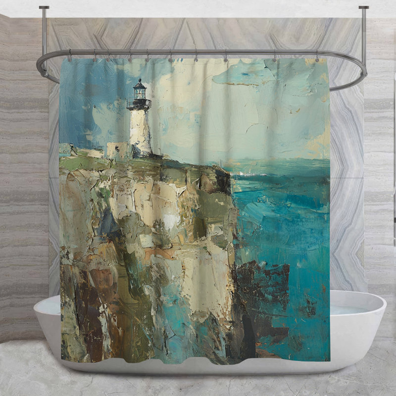 Rideau de douche phare Liffouse, H 93 po x l 70 po