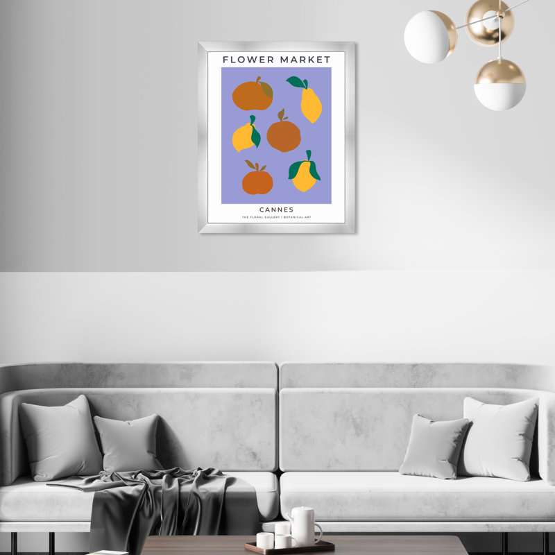 Modern Apples And Lemons by Oliver Gal, Silver, 22" H x 18" W