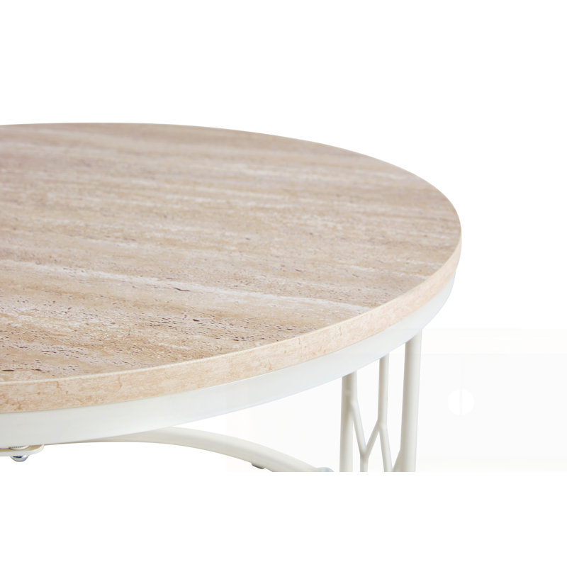 Table basse 27,5 pouces, White,Wood