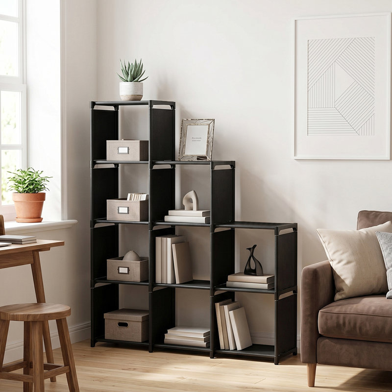 Bookcase, 125 cm H x 123 cm W x 29 cm D x
