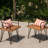 Rustic Metal And Wood Chair - 2 Club Chairs, Finish, For Outdoor Patio Furniture Seats, Iron Frames, Construction