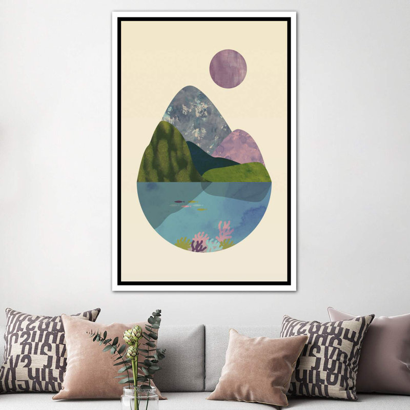 " Summer " by Flatowl, 60" H x 40" W x 1.5" D, White Framed Canvas