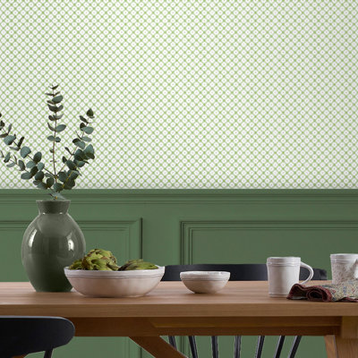 Wickerwork Pale Ochre Yellow Removable Wallpaper