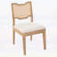 Ensemble de 2 tabourets de bar de style campagnard de 71 cm (28 pouces), tabourets de comptoir en fer sans accoudoirs et rembourrés avec dossier en rotin naturel pour la cuisine et la salle à manger
