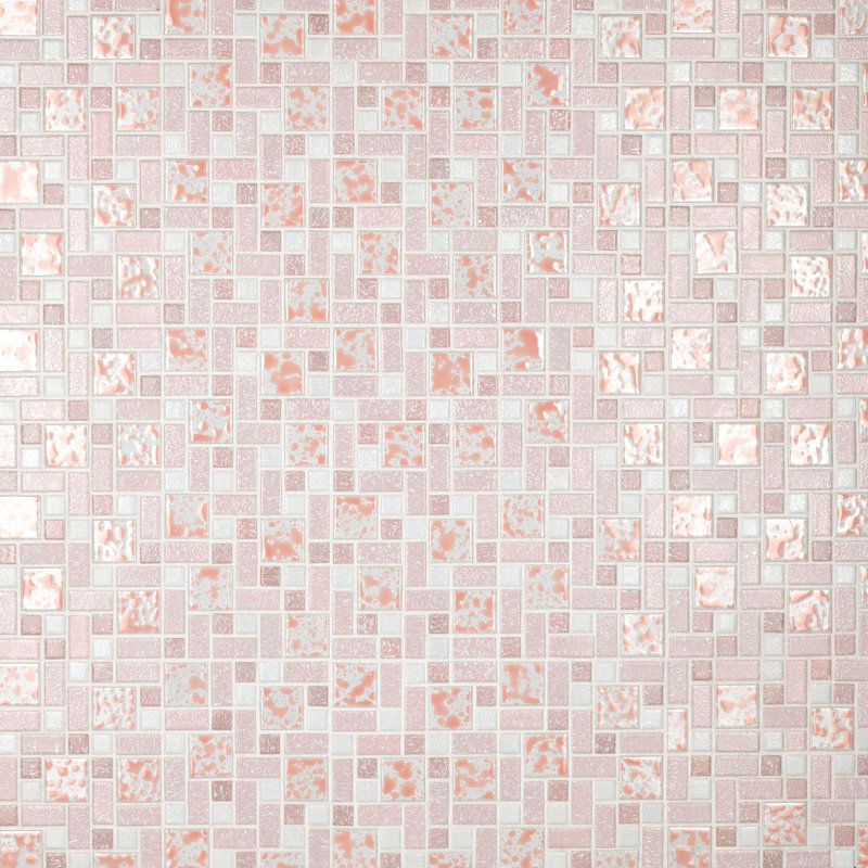 Carreau de mosaïque Versailles, Rose/Blanc
