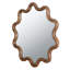 Miroir d'appoint 31 "x 30" en bois avec cadre unique