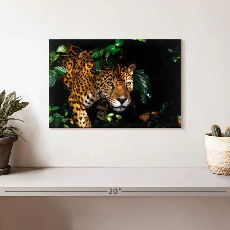 Rainforest Jaguar, 8" H x 12" W