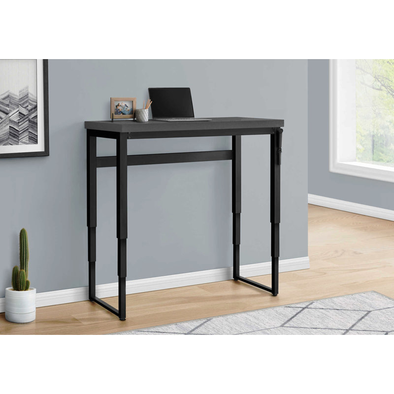 Bureau d'ordinateur, bureau personnel, debout, réglable, L 48 po, travail, ordinateur portable, stratifié, métal, contemporain, moderne