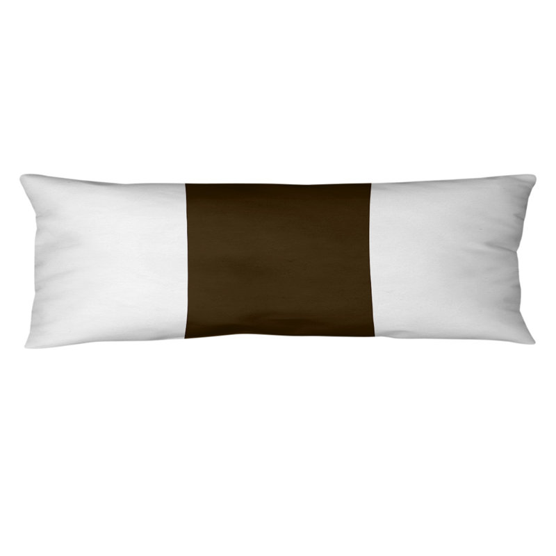 Oreiller pour le corps à rayures en polyester / polyester, Adames Football, Argent/Brun