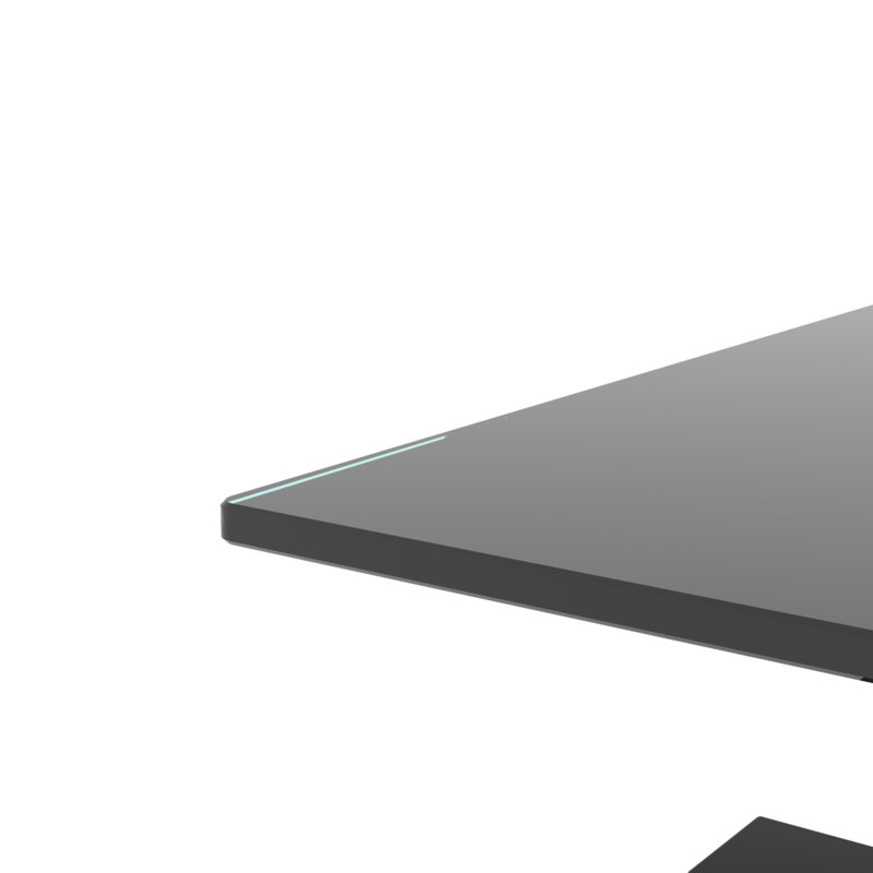 Table basse rectangulaire en verre noir, table basse, tables d'appoint modernes pour le salon, meubles de salon