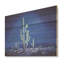 Cactus saphir solitude - Art mural en bois de cactus sur bois de pin naturel-1990261141