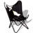 Butterfly Chair, Black And White Genuine Cowhide Upholstery, Metal