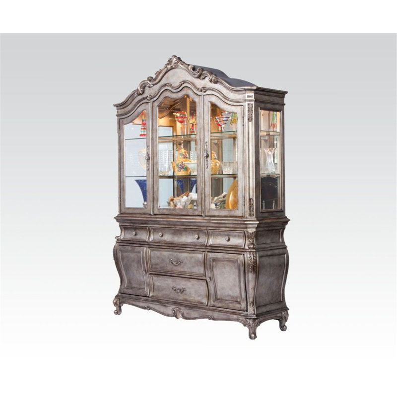 Vaisselier éclairé poche, Platine antique