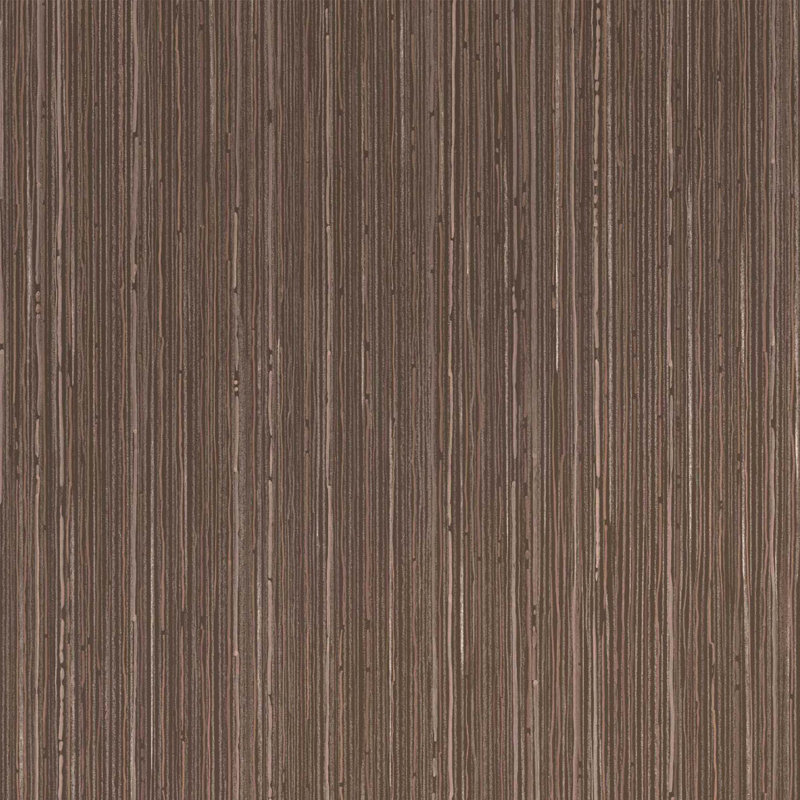 Fibre Stripe Chocolate Wallpaper, Sable