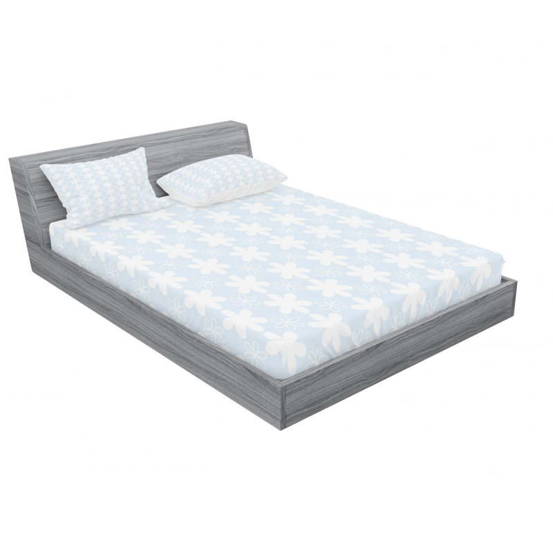 Ensemble de draps à fleurs, Ensemble de drap pour grand lit avec drap-housse