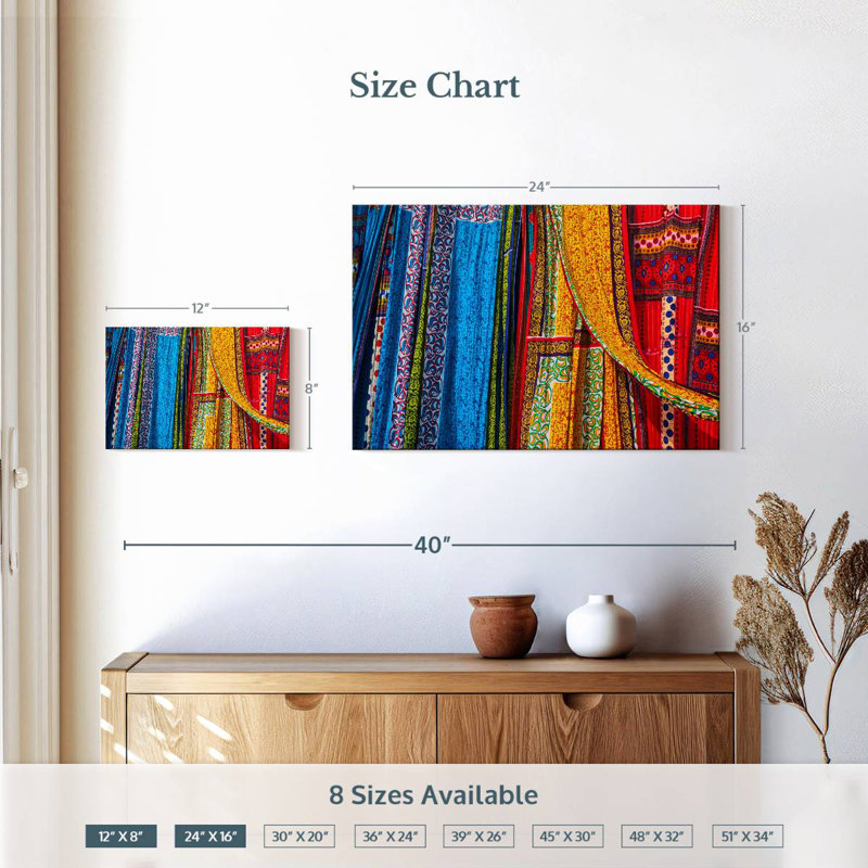 Kerner Sari Fabrics, 16'' H x 24'' W