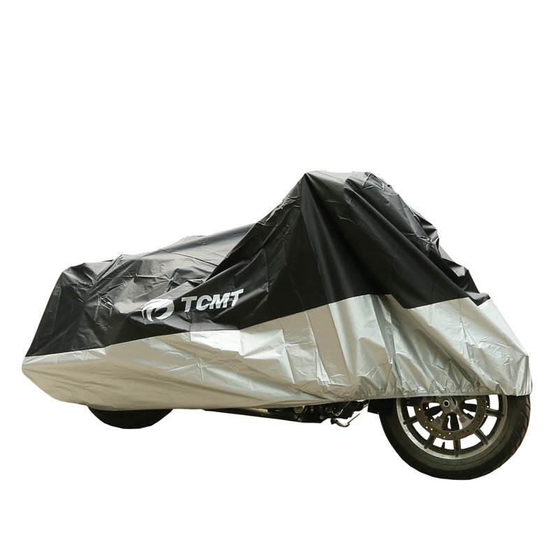 Housse pour boucle de moto par TCMT, H 43,31 po x l 37,4 po x P 86,61 po, Noir / argent