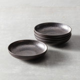Fortessa Nivo Stoneware, 8.7" Salad Bow (Set of 4), Mettalic