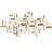 CosmoLiving by Cosmopolitan Black Metal Geometric 3D Stripes Home Wall Decor, 60" x 1" x 30"-71263993