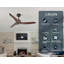 Ventilateur de plafond 52 "sans lumière avec télécommande, 3 pales ABS Farmhouse Ventilateur de plafond réversible à moteur à courant continu 6 vitesses pour salon, chambre à coucher, cuisine-2058249226