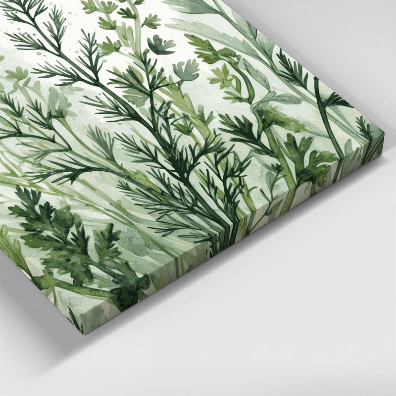 Art mural sur toile Botanical Tarragon, H 12 po x l 18 po