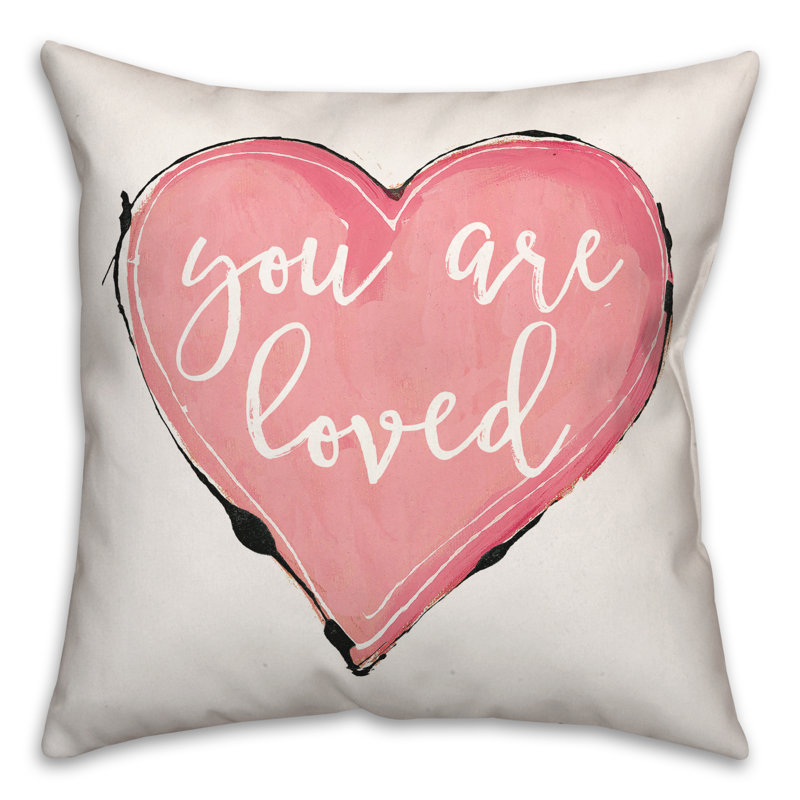 Coussin You Heart, 16 po x 1 po