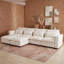 Canapé modulaire modulaire avec repose-pieds avec rangement et accoudoirs arqués, canapé de salon moderne pour bureau personnel-1405676704