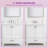 30" White Engineered Stone Bathroom Vanity Backsplash