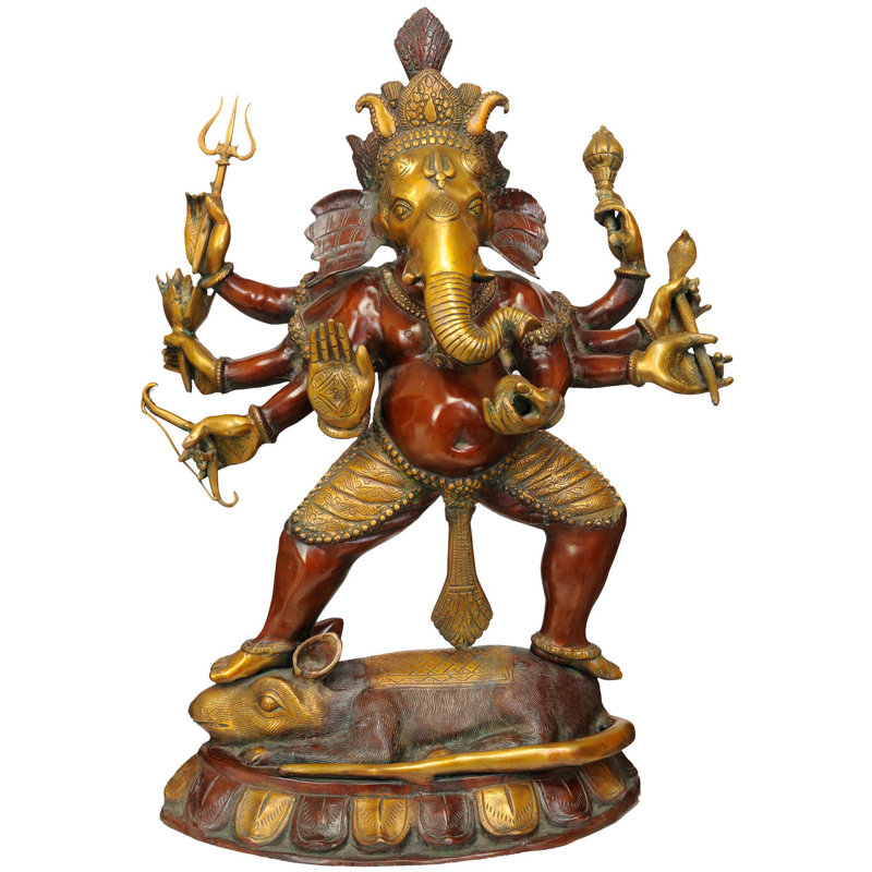 Ashtabhujadhari Yuddha Ganesha, Brun doré