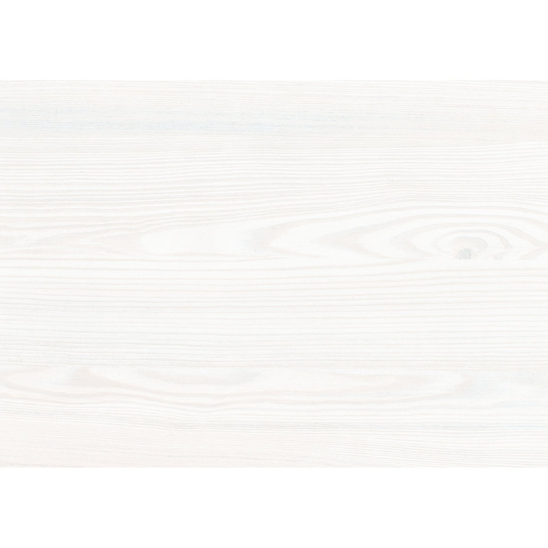 Lit simple blanc pour chambre à coucher - Construction rustique en bois et panneaux de particules avec sommier requis