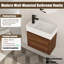 Ensemble de vanité murale simple Quell 22 po avec comptoir en céramique-441615241