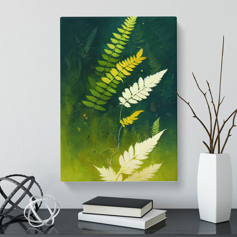 Burin Fern Leaf - Wrapped Canvas, 50cm H x 35cm W x 3cm D
