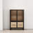 Modern Storage Cabinet with 4 Iron Doors and Adjustable Shelf-347324767