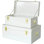 Ensemble de 2 boîtes de rangement en métal avec poignée (blanc)