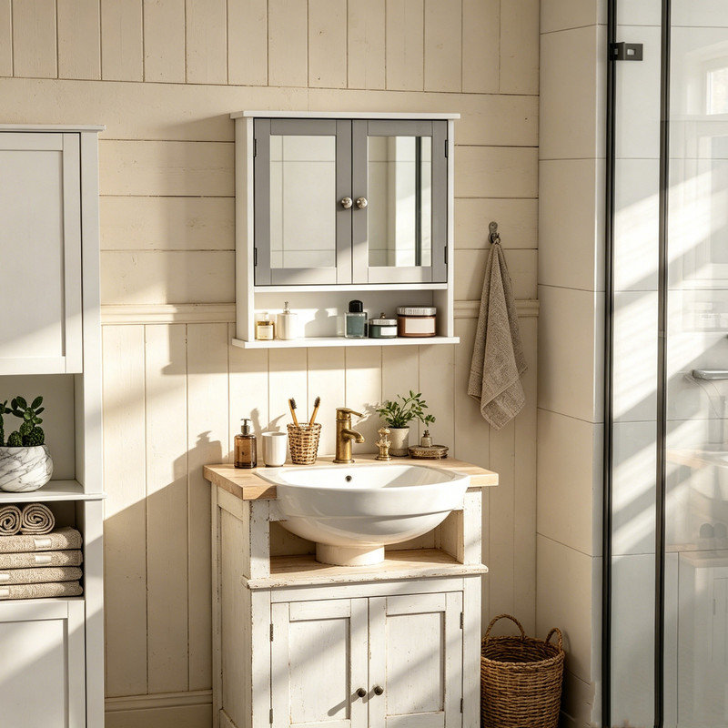 W H Medicine Cabinet Mirror