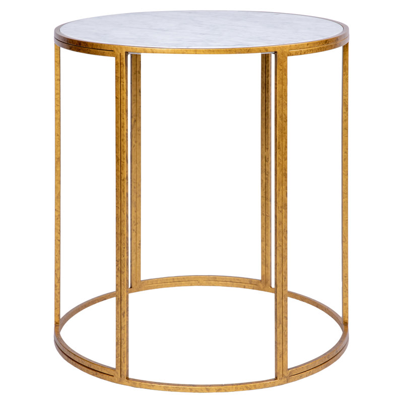 Table de bout en marbre Paris, Or royal