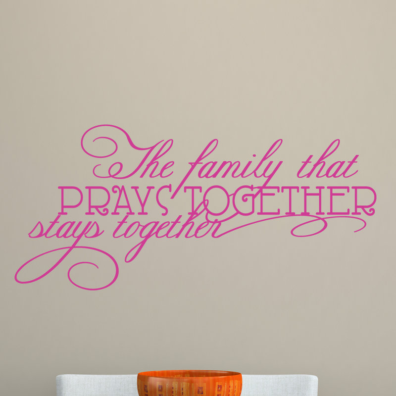 Décalcomanie murale the family qui prays ensemble, Rose vif