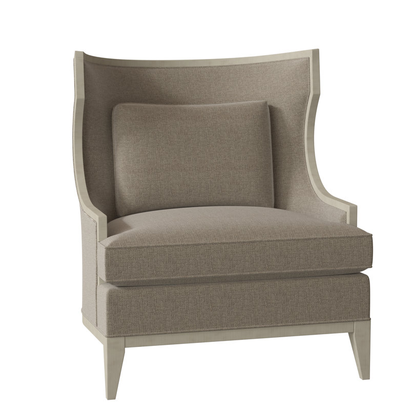 Baird Upholstered Wingback Chair, Espresso, Linen (3152 72)
