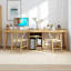 Bureau rectangulaire en bois massif Burlywood-659676351