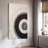 "Ecliptic Focus" Abstract Circle Rendered on Gold Shagreen Wrapped Canvas Wall Art
