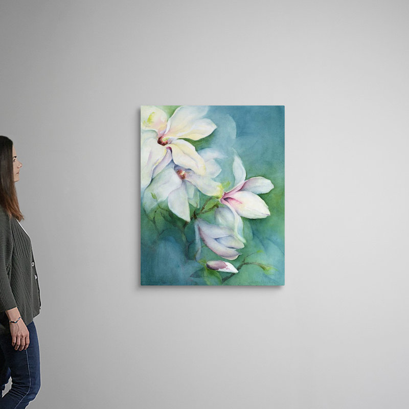 Art mural sur toile Magnolia Dedudata, H 32 po x l 40 po x P 1,25 po, Toile tendue