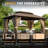 Hardtop Gazebo With Galvanized Steel Roof & Metal Frame-124438538-115674025