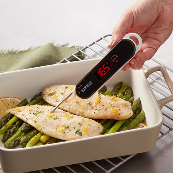 Taylor Digital Instant Read Meat Food Grill BBQ Kitchen Cooking Thermometer  with Bright LED Display, Gray