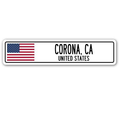 Panneau de signalisation en aluminium Acushnet Corona, Ca, États-Unis, H 4 po x l 18 po x P 1 po