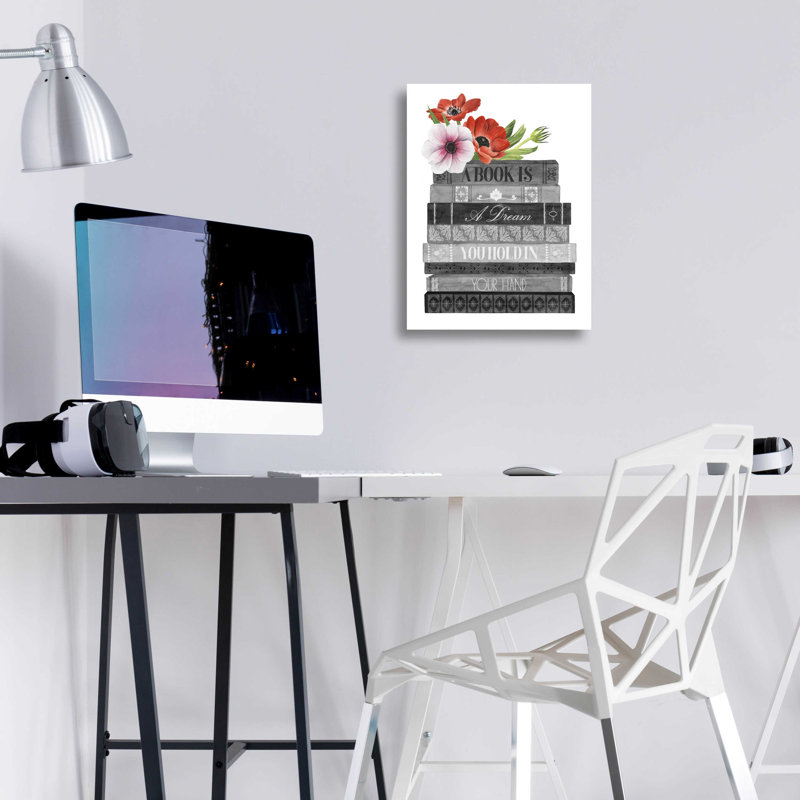 Book Dream I - Peinture sans cadre, H 16 po x l 12 po x P 0,13 po