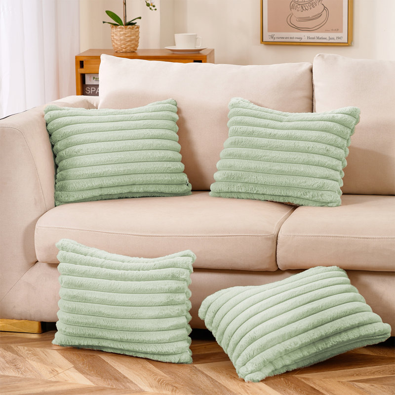 Coussin , Housse de coussin seulement - sans coussin, Vert